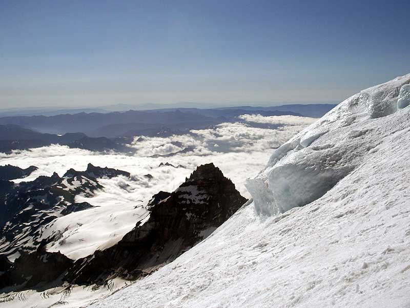 Looking down on Little Tahoma