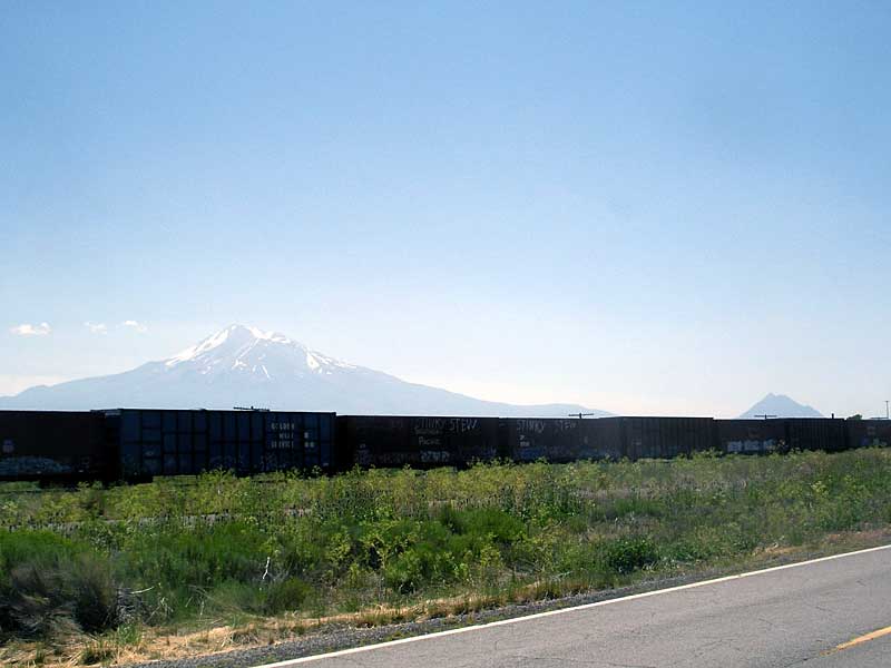 Shasta and Black Butte from Old 99 near Gazelle