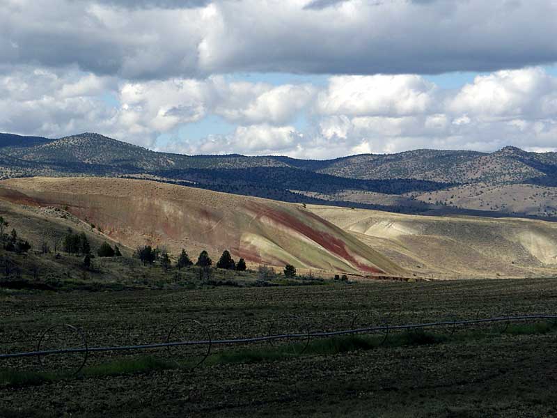 Painted Hills across field