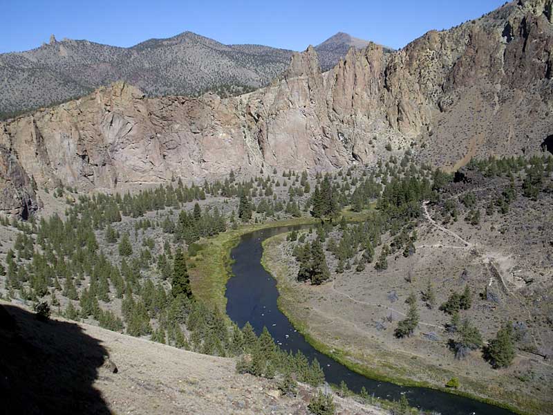 Bend in the Crooked River, from the second belay station