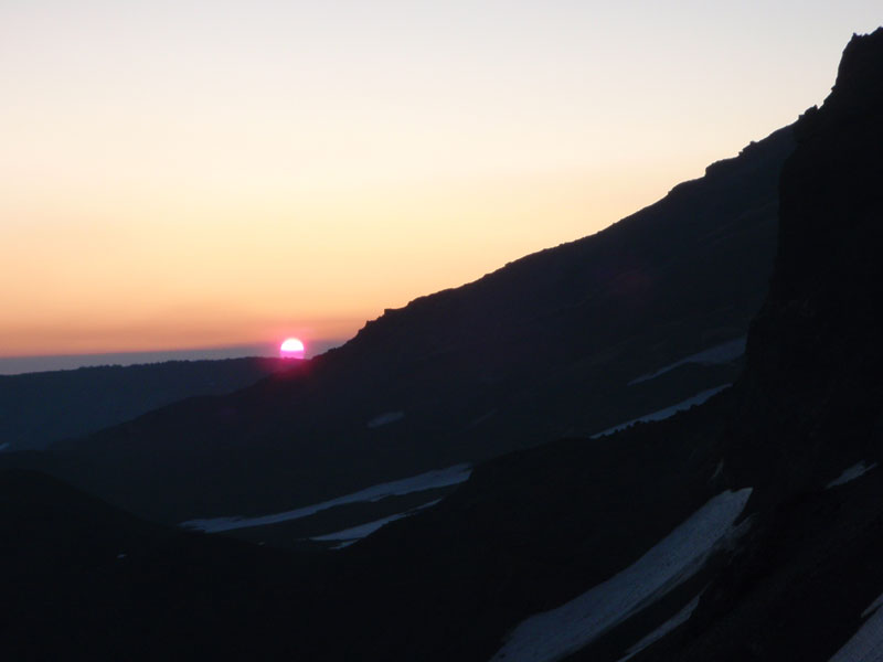 Sunrise over north slope of Broken Top