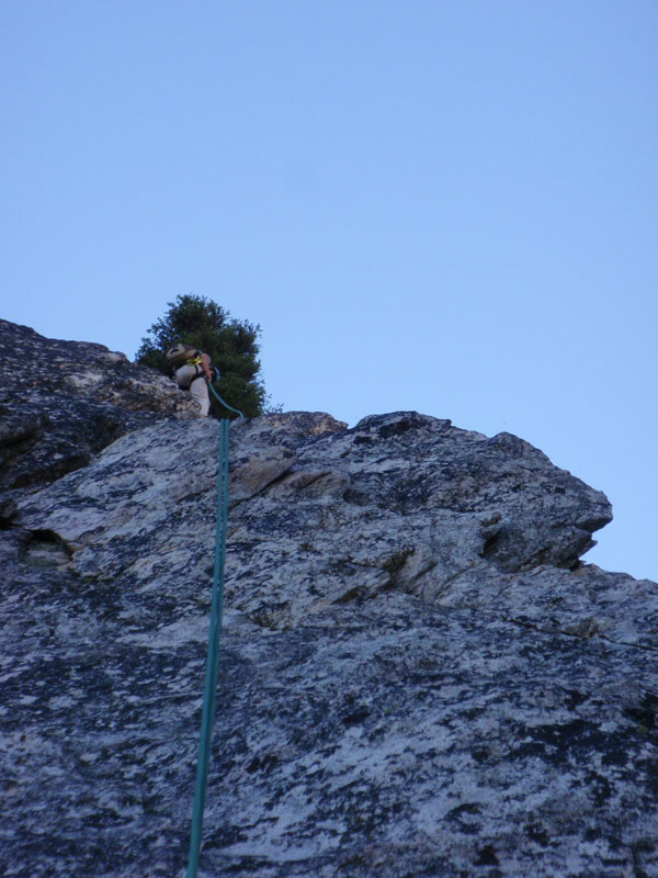 Sue starts second rappel