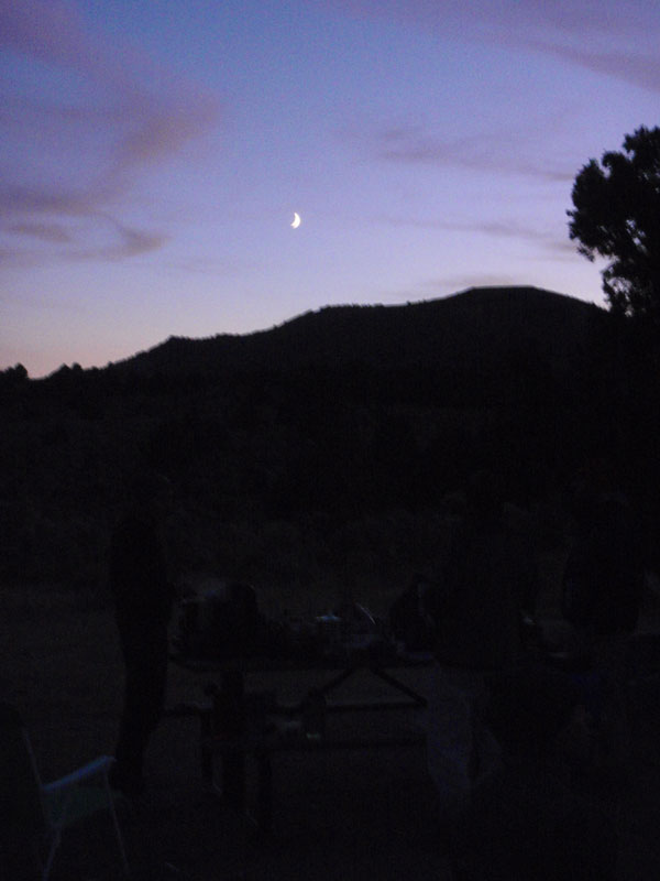Moon over camp