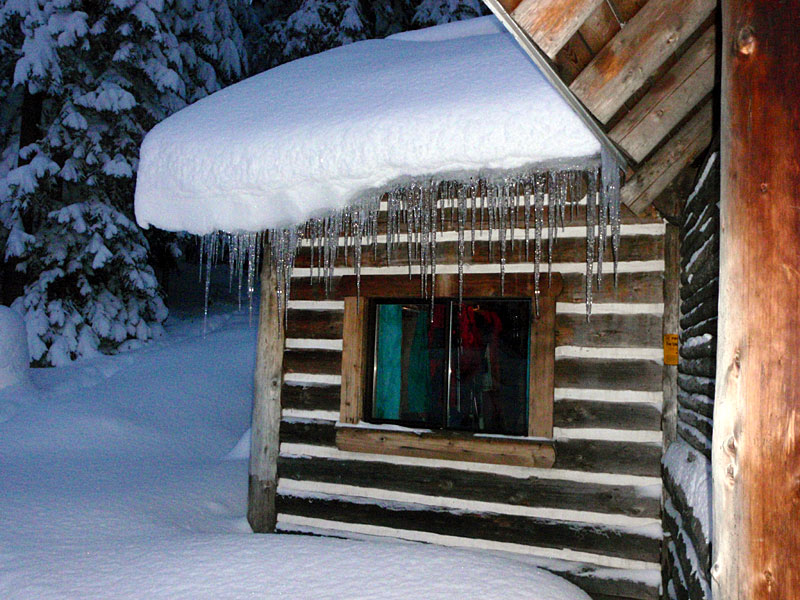 Icicles on the Cabin