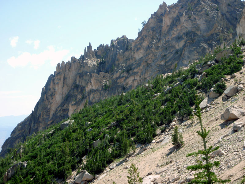 North ridge of Peak 9820