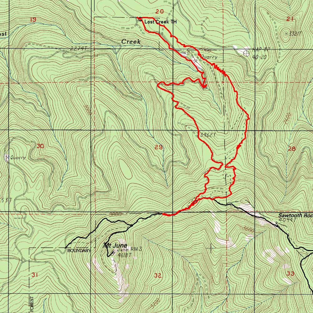 Map of Lost Creek trip