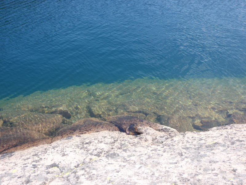 Water in lower Saddleback Lake