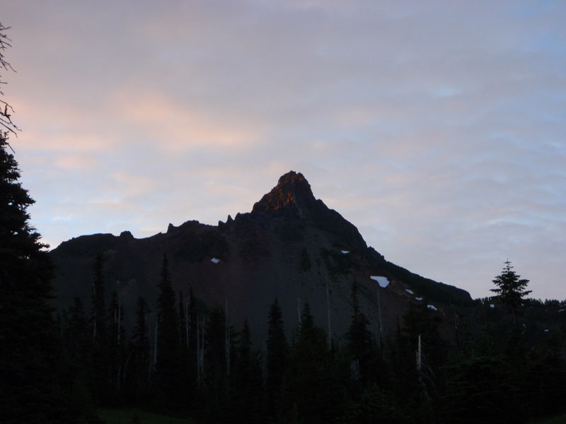First light on the mountain