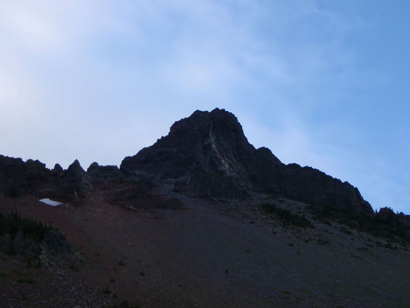 Another look at the mountain, west ridge on the right