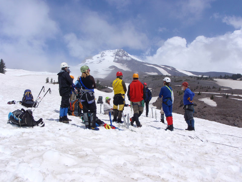 Belay demonstration