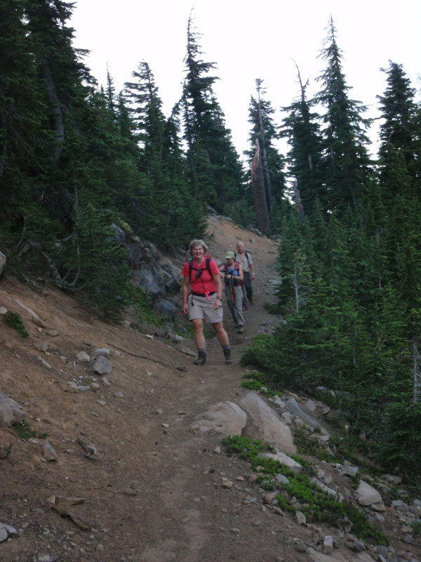 Nearing the climbers trail