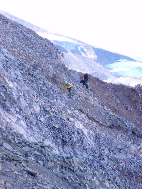 April starts across the Dinner Plate while Lubos and Dan wait for their turns