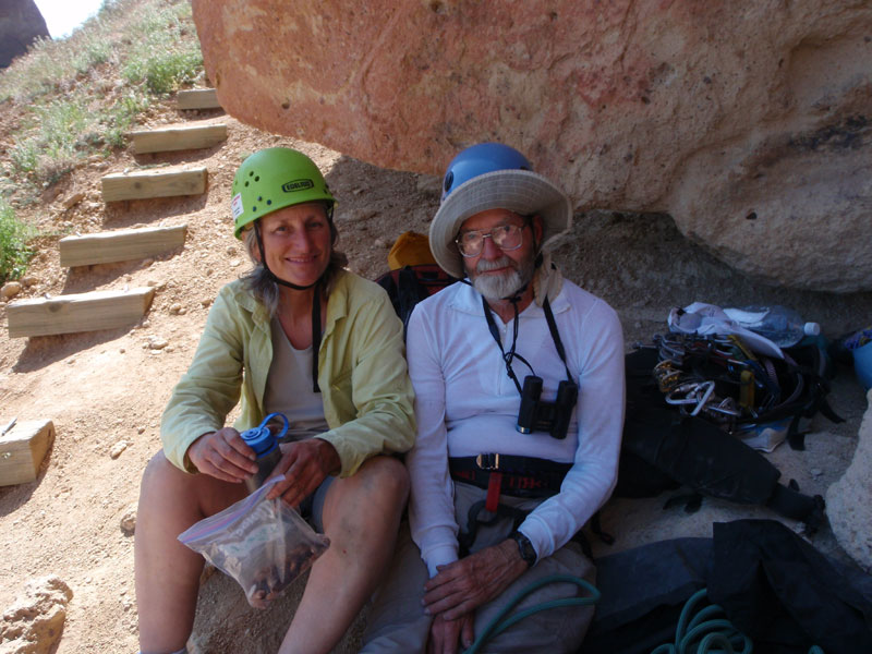 Sue and John below Lions Jaw