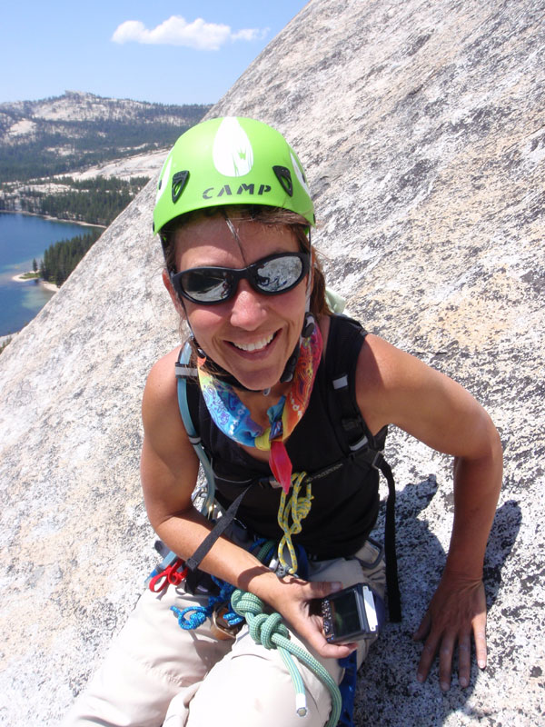 Bit of fisheye: Juli at top of 1st pitch of Eunuch