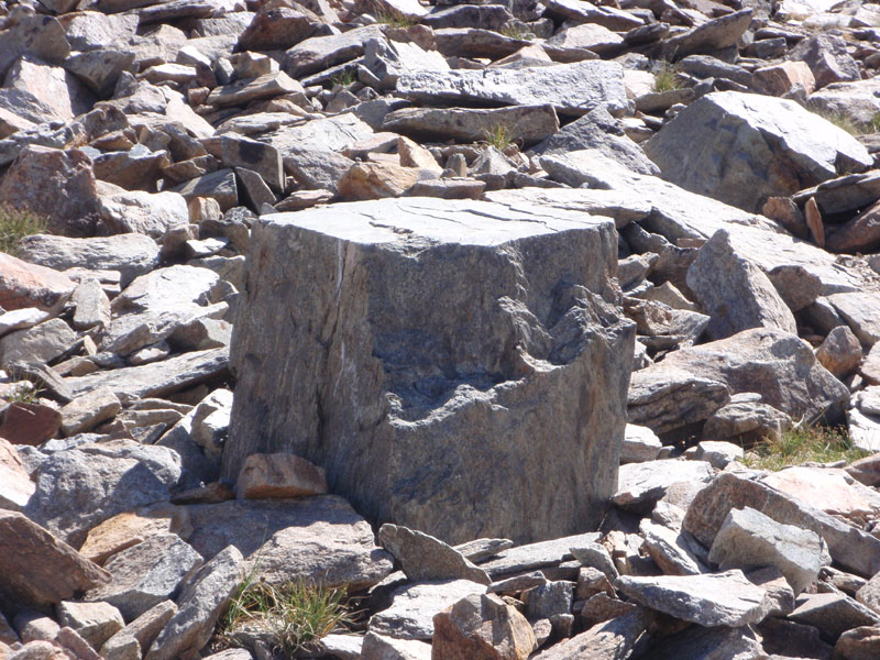 Odd block of a rock