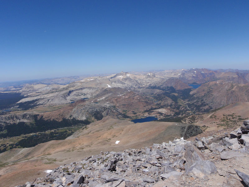 North from summit