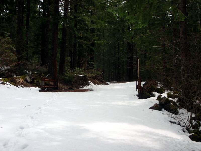 Upper snow gate is open! Had to park at the lower gate. Was able to ride only three miles.