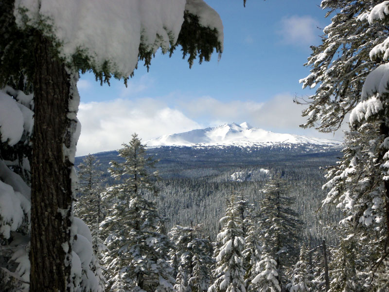 Diamond Peak from Diamond View (top of butte behind Gold Lake Sno-Park)