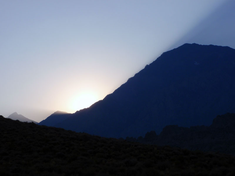 Sun sets behind Mt. Tom