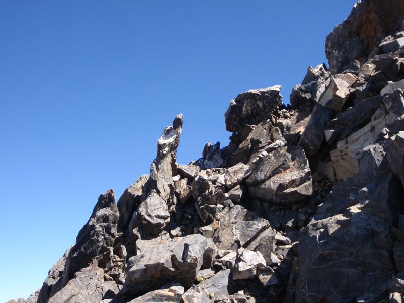 Rock below the summit