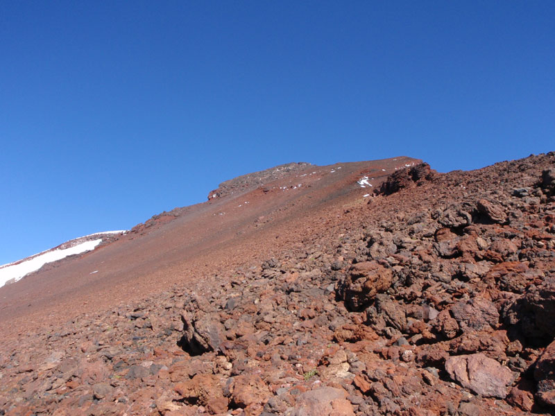 Onto the slope of Hodge Crest