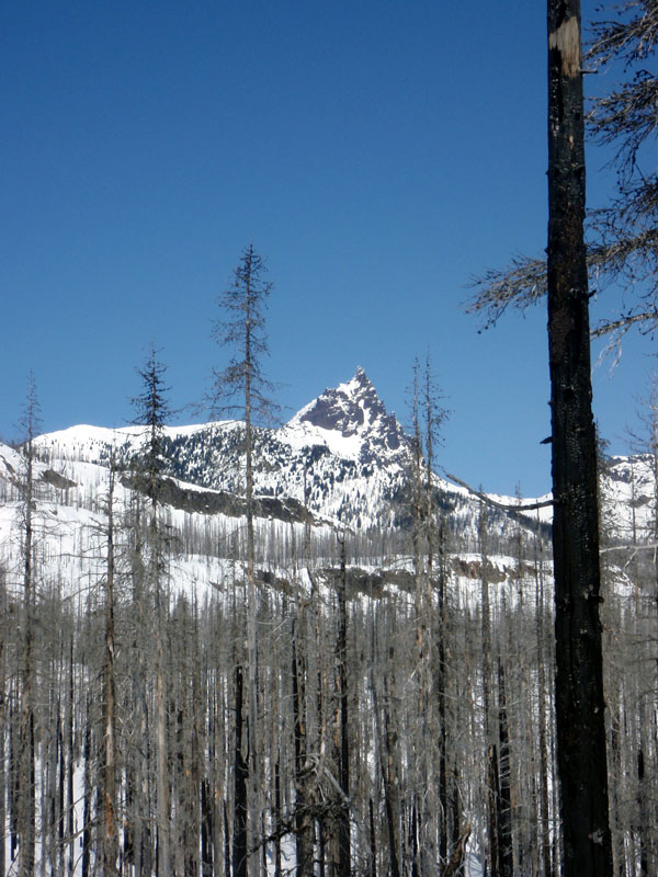 Three Fingered Jack, from above Square Lake