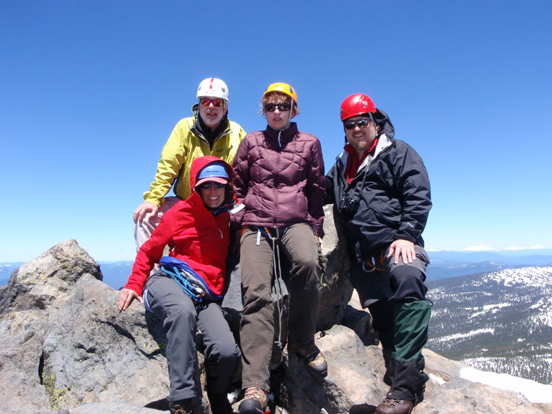 Bob, Wendy, Chrissy and Tucker on the summit