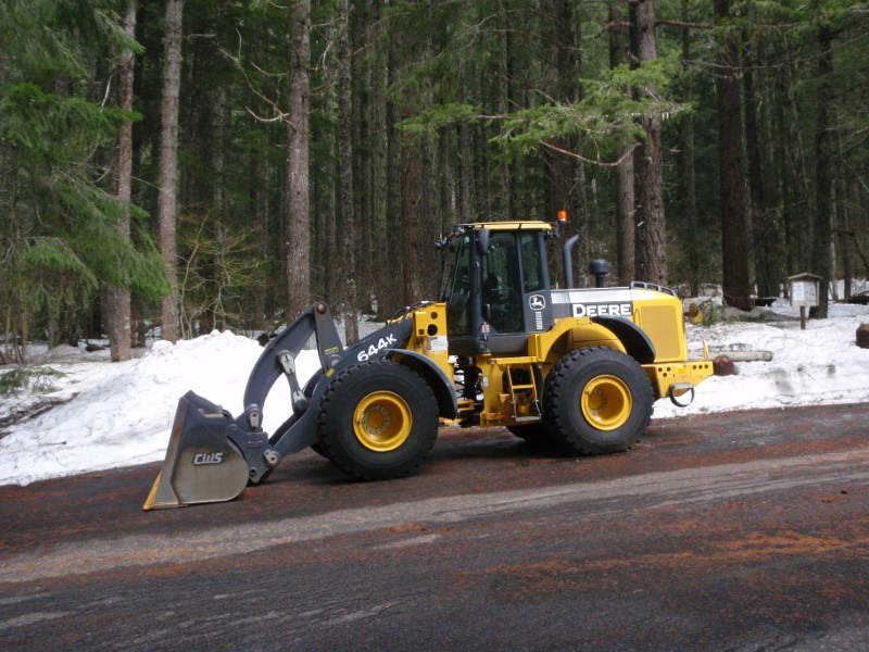 Snow removal equipment at Alder Springs CG