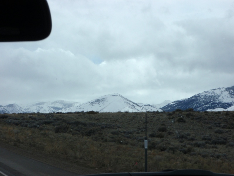 Snow-covered hills east of Susanville