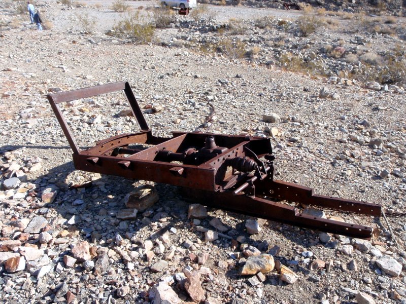 Remains of machine at the mine