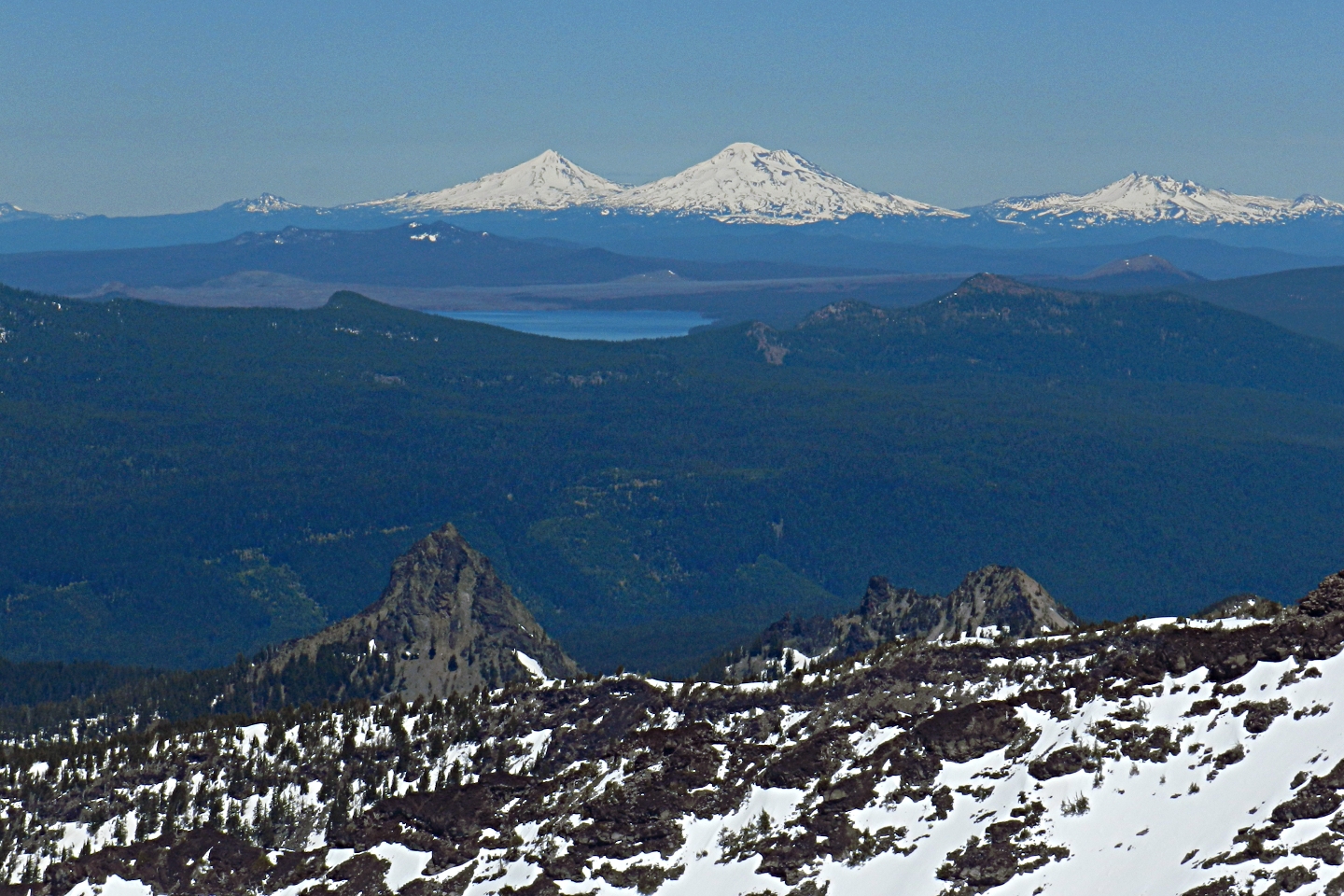 View north from west false summit