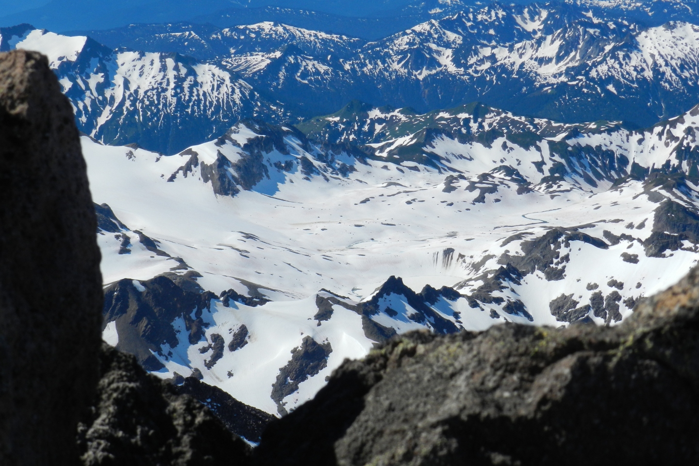 White Chuck Glacier Basin from the summit